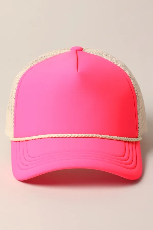 Plain Rope Trucker Hat-NPNK-STN