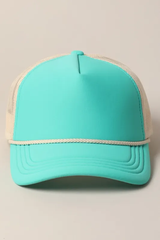 Plain Rope Trucker Hat-TUQ-STN