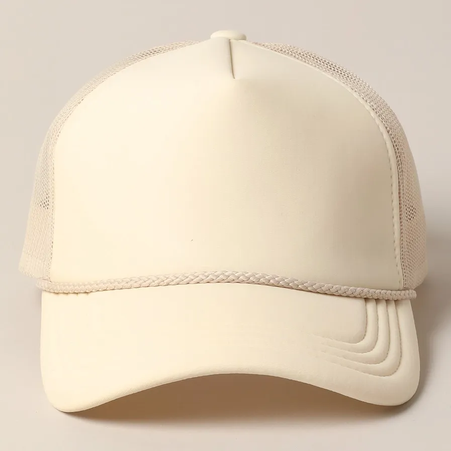 Plain Rope Trucker Hat-IVO-STN