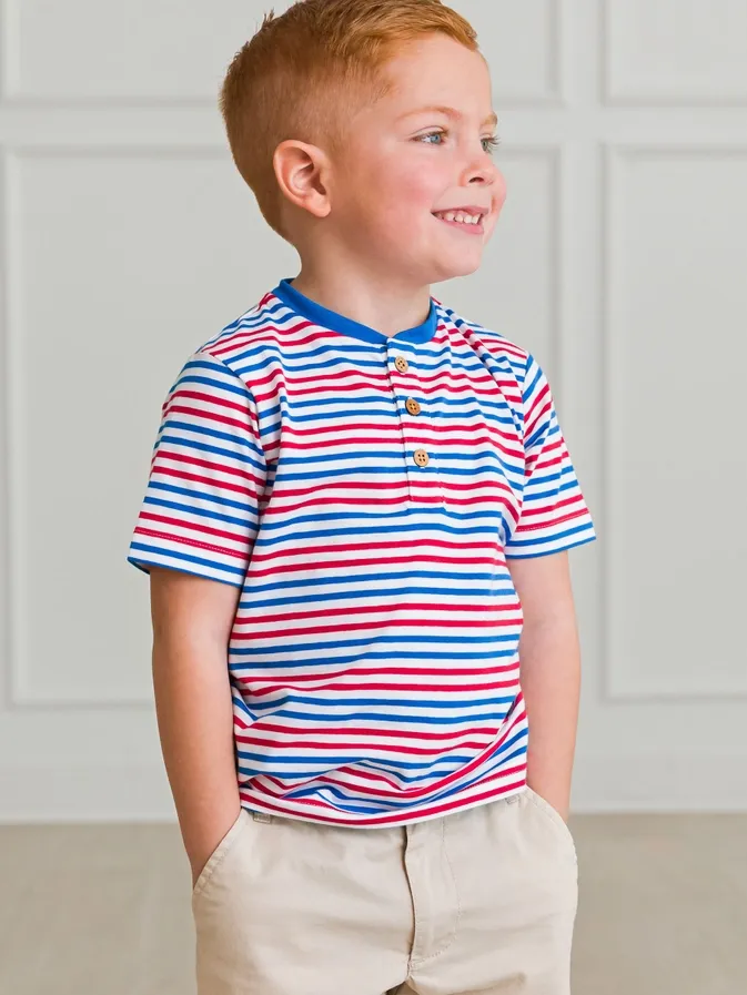 Red/White/Blue Stripe Henley