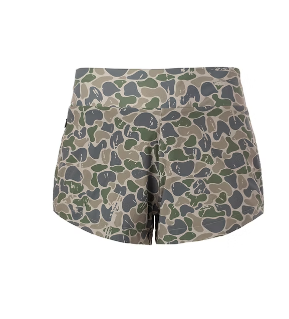 Girls Yoga Shorts-Camo