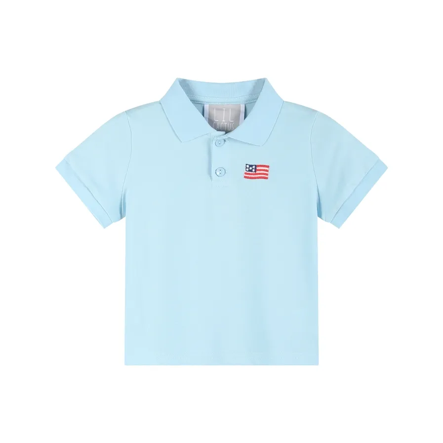 Blue USA Flag Polo