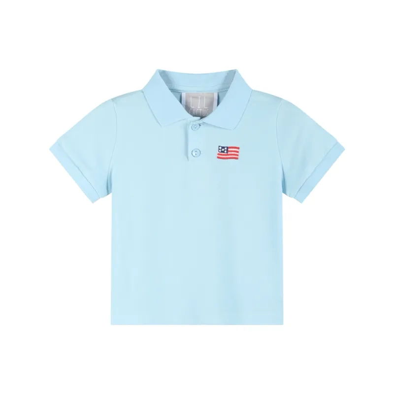 Blue USA Flag Polo
