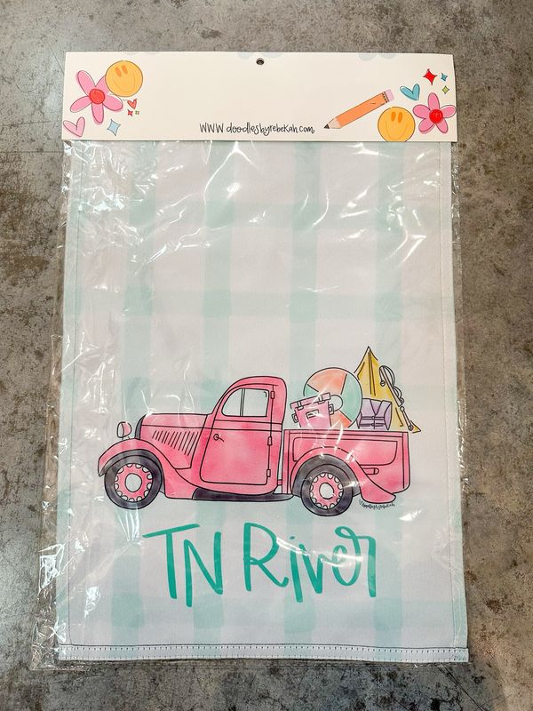 TN River Truck Garden Flag