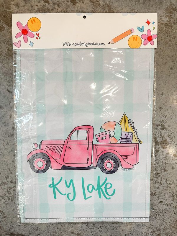 KY Lake Truck Garden Flag