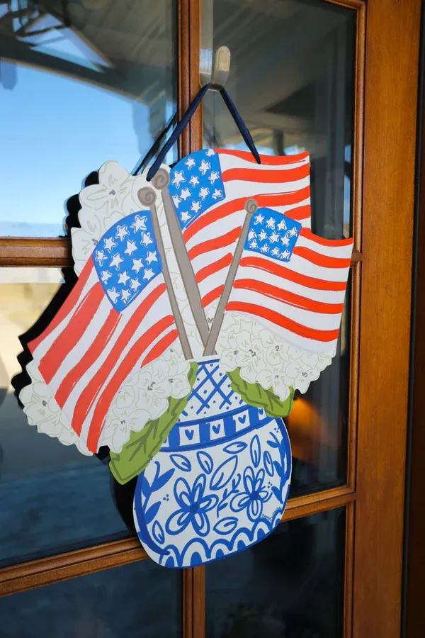 Chinoiserie Flags Doorhanger