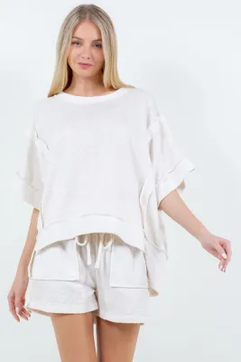 RD Oatmeal Banded Top