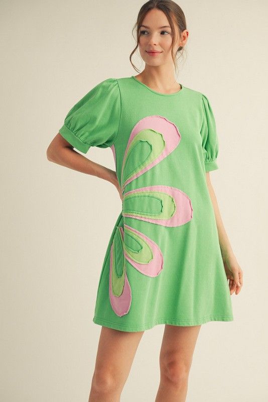 Green Apple Blossom Dress
