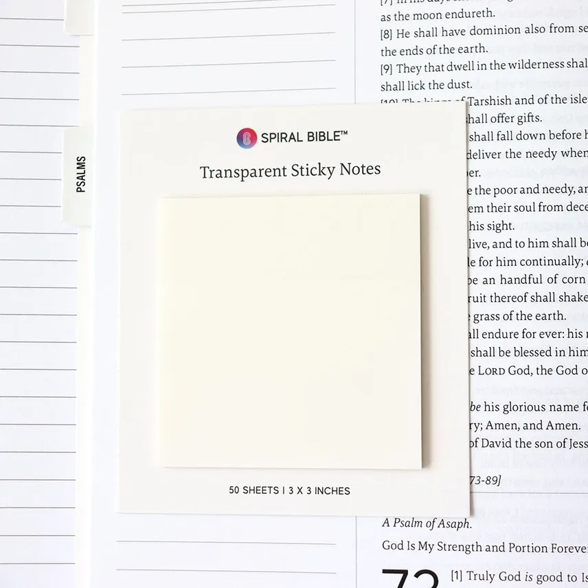 Transparent Sticky Notes-White
