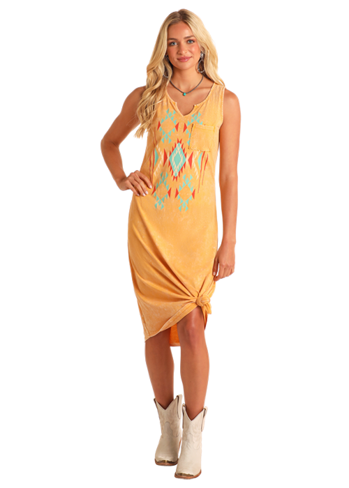 Mustard Southwest Tank Dress