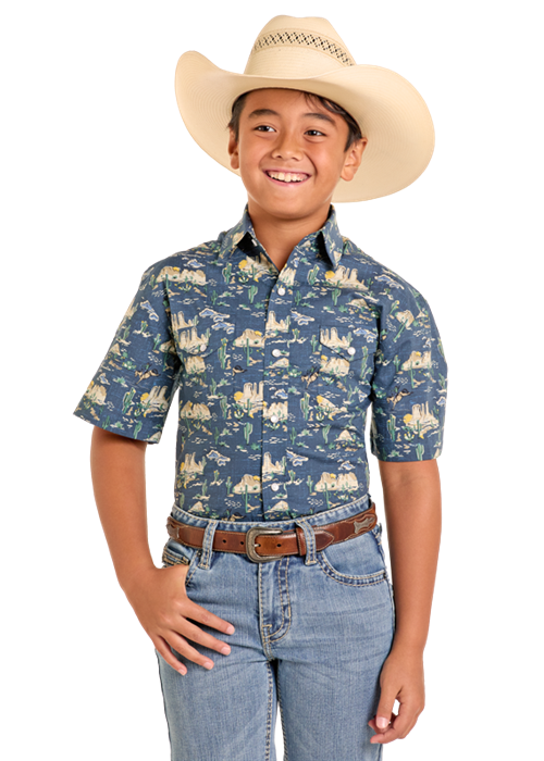 Navy Boys 2 Pkt Snap