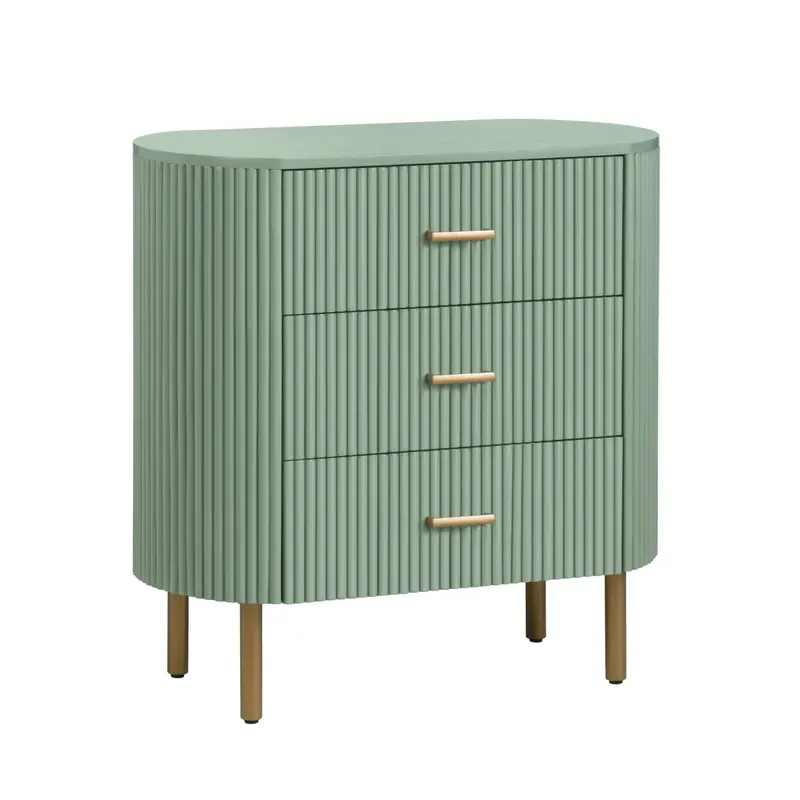 Astoria Three-Drawer Chest-Green
