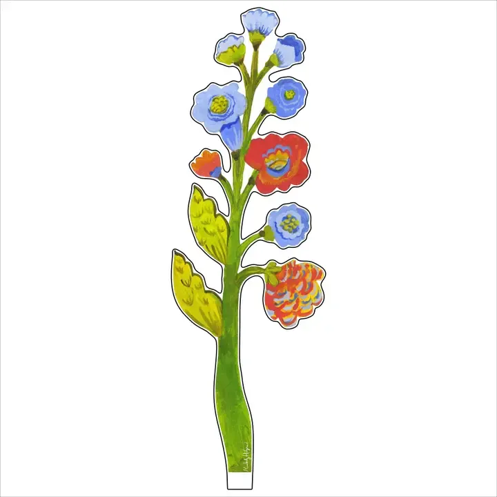 VG Perwinkle Blossoms Small Acrylic Flower