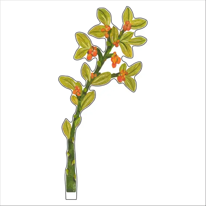 VG Orange Berries Small Acrylic Flower
