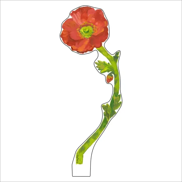 VG Red Iceland Poppy Large Acrylic Flower