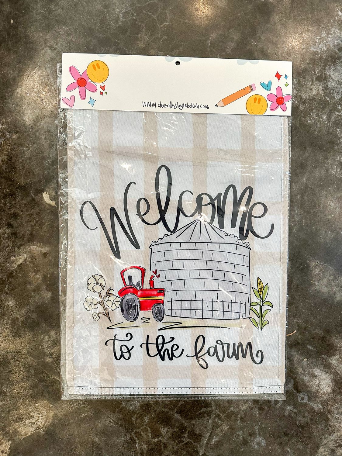 Welcome to the Farm Flag-Red