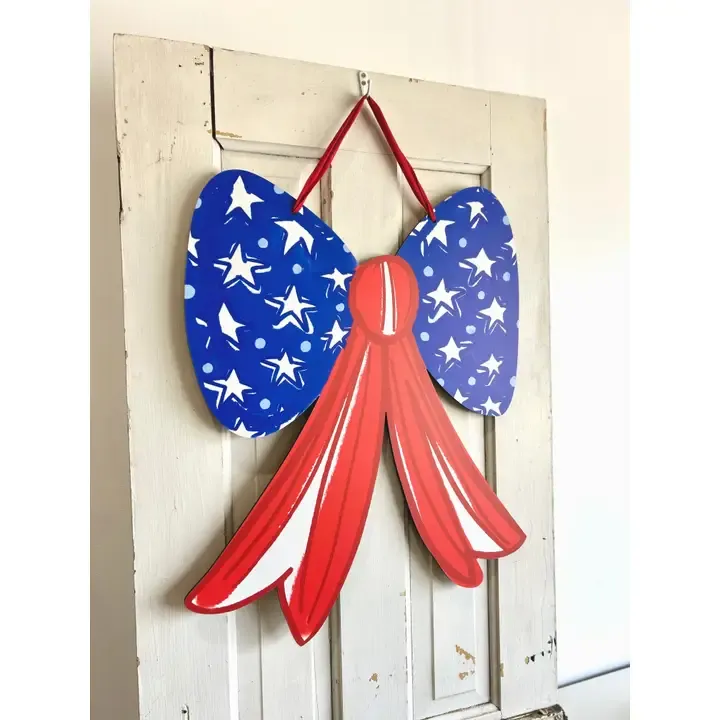 Patriotic Bow Doorhanger