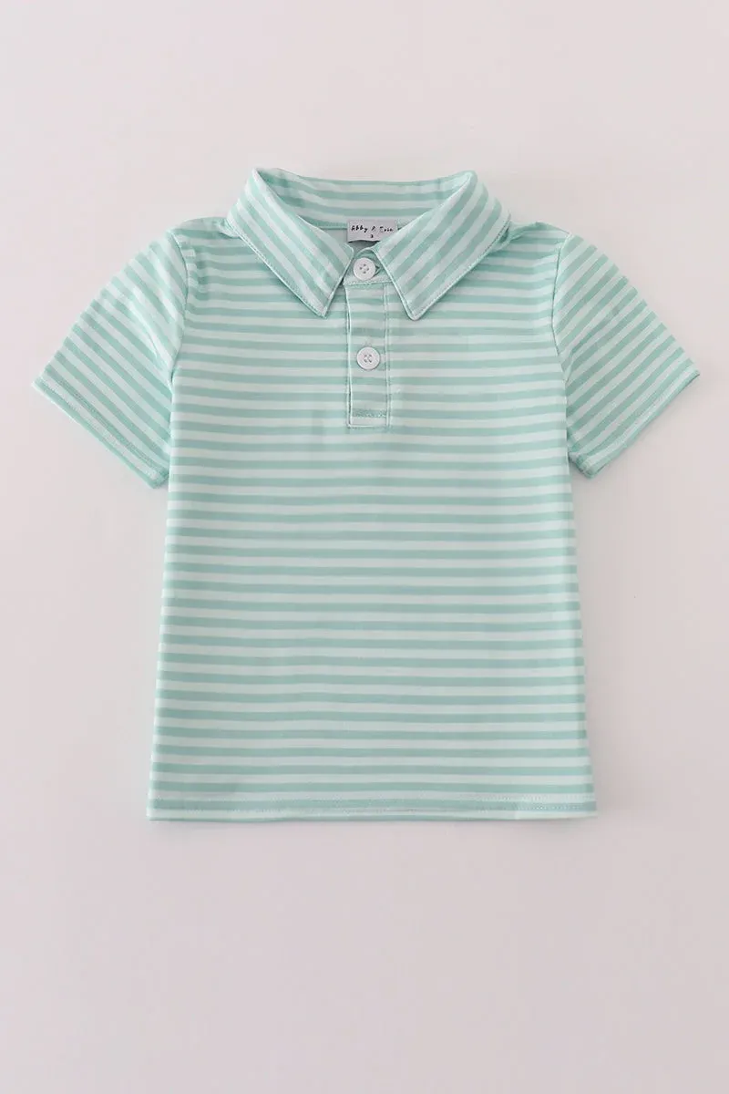 CS Pink &amp; Mint Stripe Polo