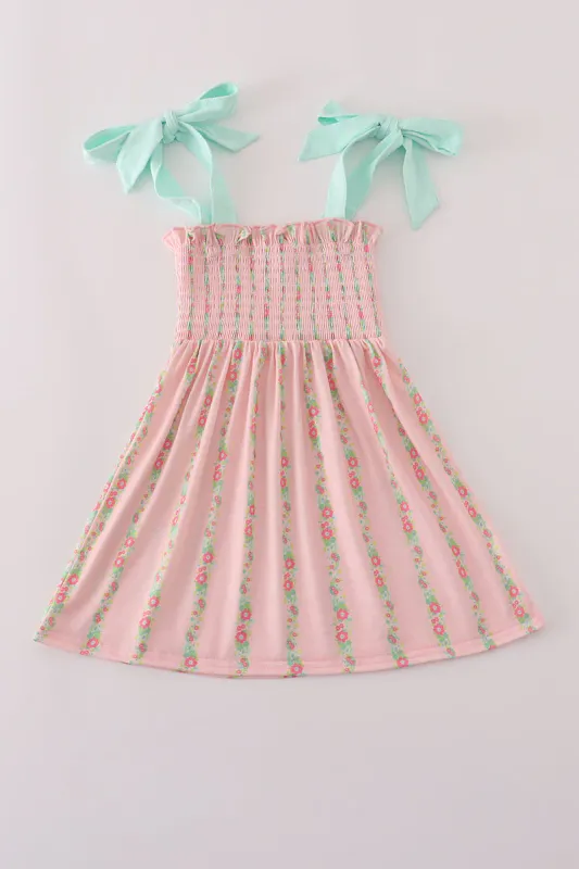 CS Pink &amp; Mint Stripe Youth Dress