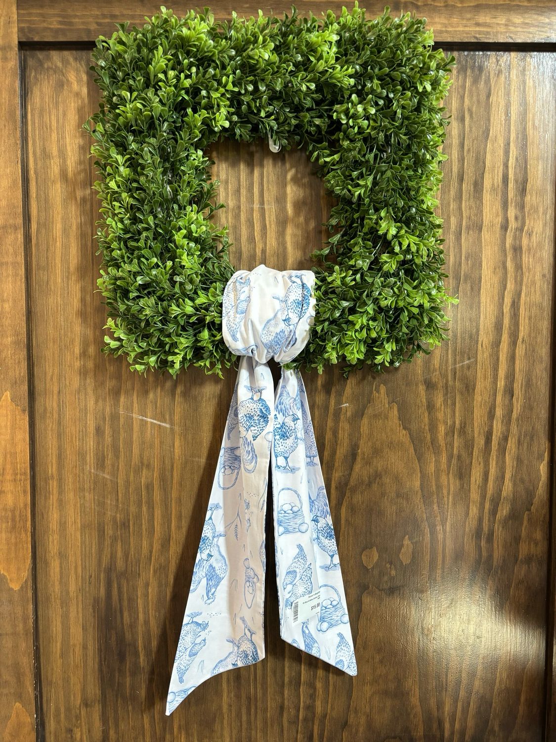 VG Blue &amp; White Chicken Print Sash