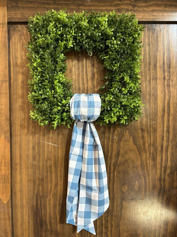 VG Blue &amp; White Plaid Sash