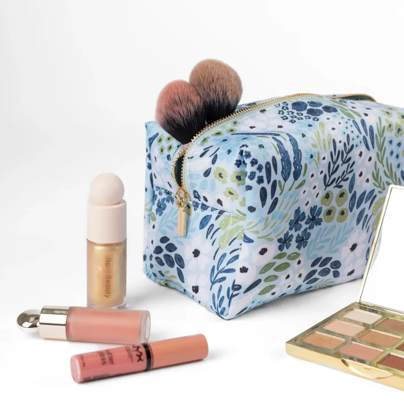 Waterfall Floral Cosmetic Bag