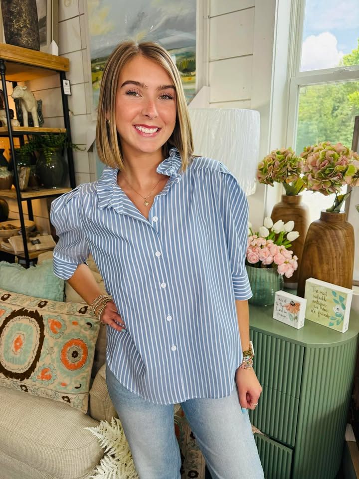 Jodie Denim Stripe Top