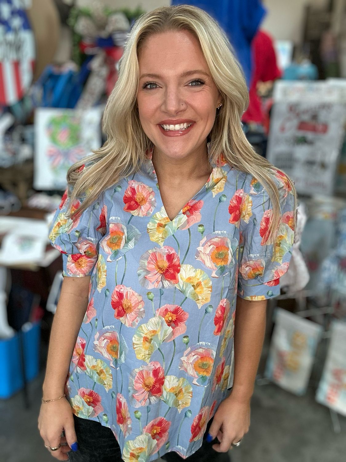 Sunset Blooms Top