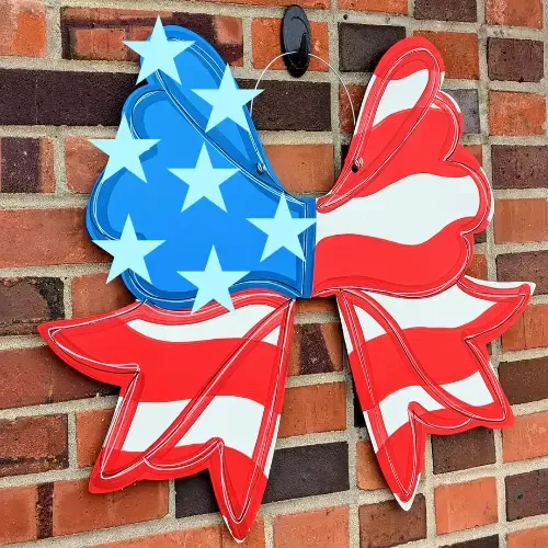 Patriotic Bow Door Hanger