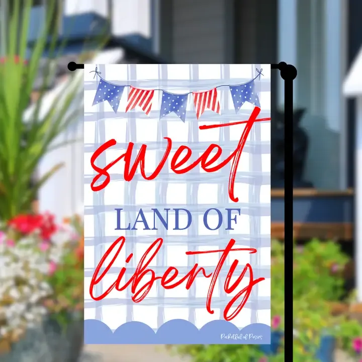 Sweet Land of Liberty Garden Flag