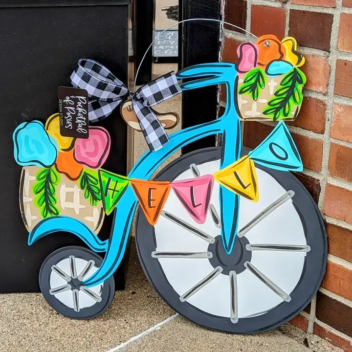 Spring Bike Door Hanger