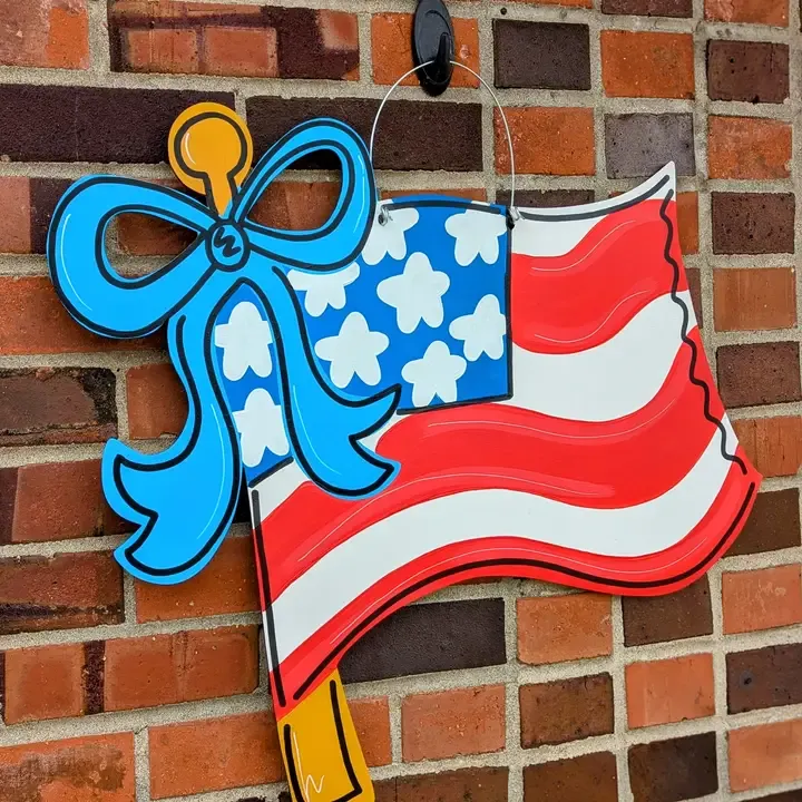 Bowed Flag Door Hanger