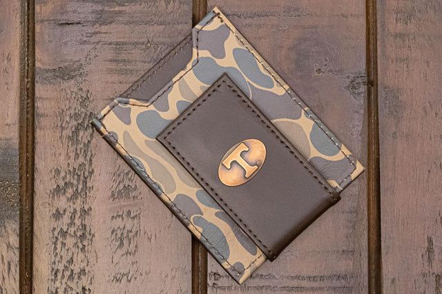 Old School Brown Camo Front Pocket Wallet-TN