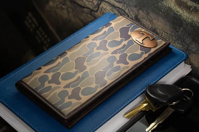 Old School Brown Camo Long Wallet-TN