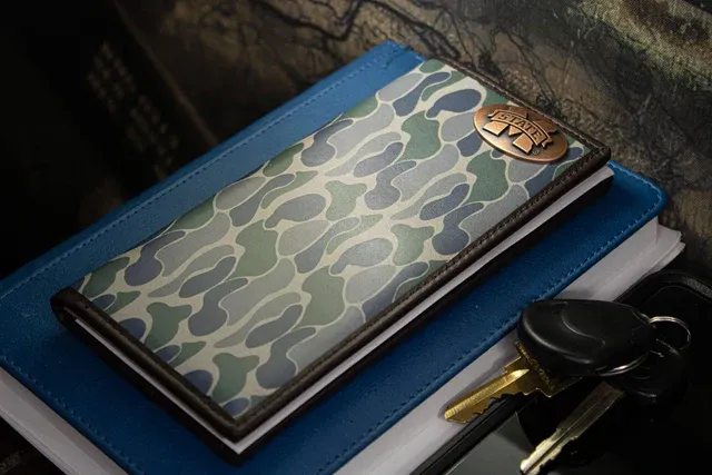 Old School Green Camo Long Wallet-MS State