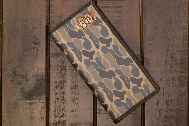 Old School Brown Camo Long Wallet-MS State
