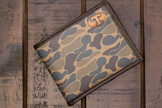 Old School Brown Camo Bifold Wallet-TN