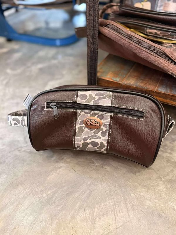 Old School Camo Toiletry Bag-Ole Miss