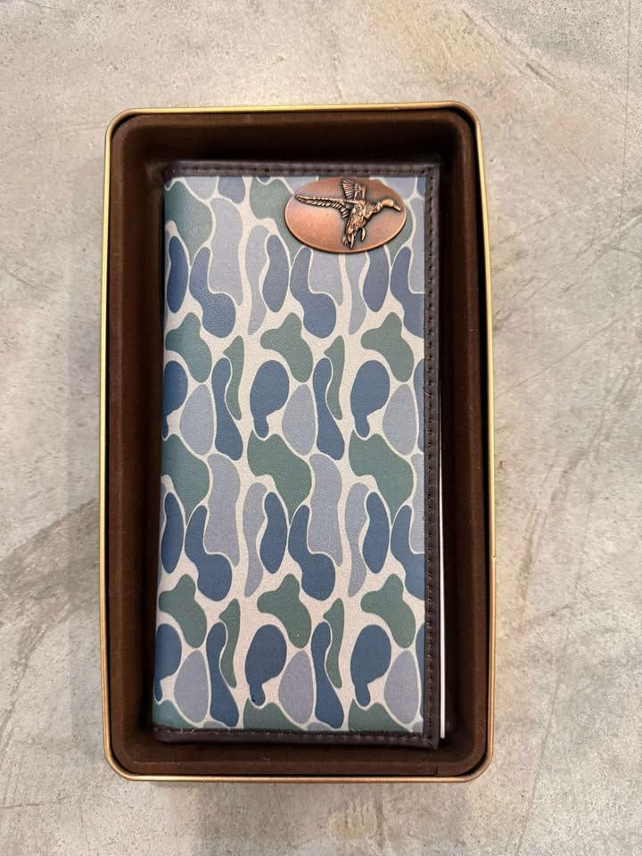Old School Green Camo Long Wallet-Duck
