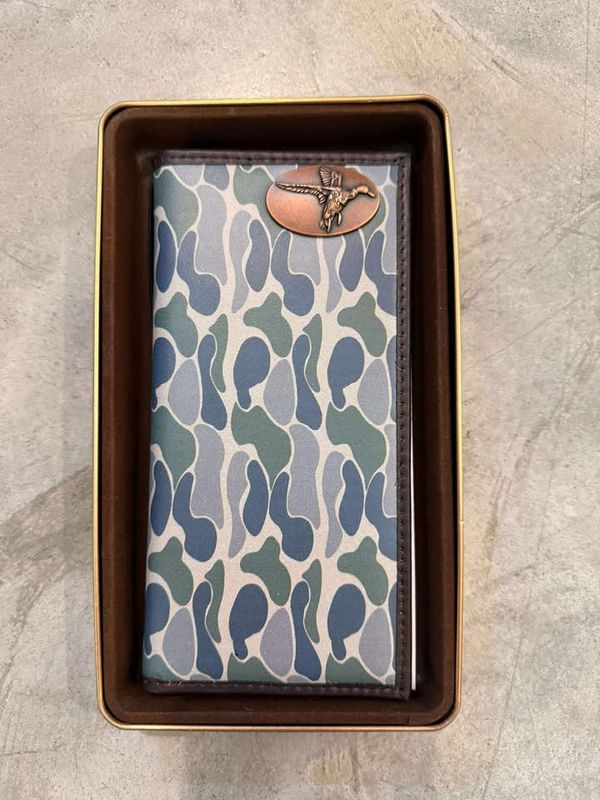 Old School Green Camo Long Wallet-Duck