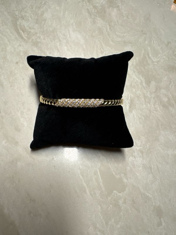 VG Gold Rope Rhinestone Bracelet