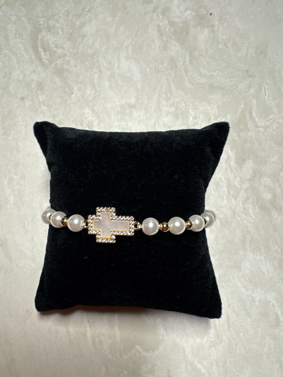 VG Mother of Pearl Cross Bracelet