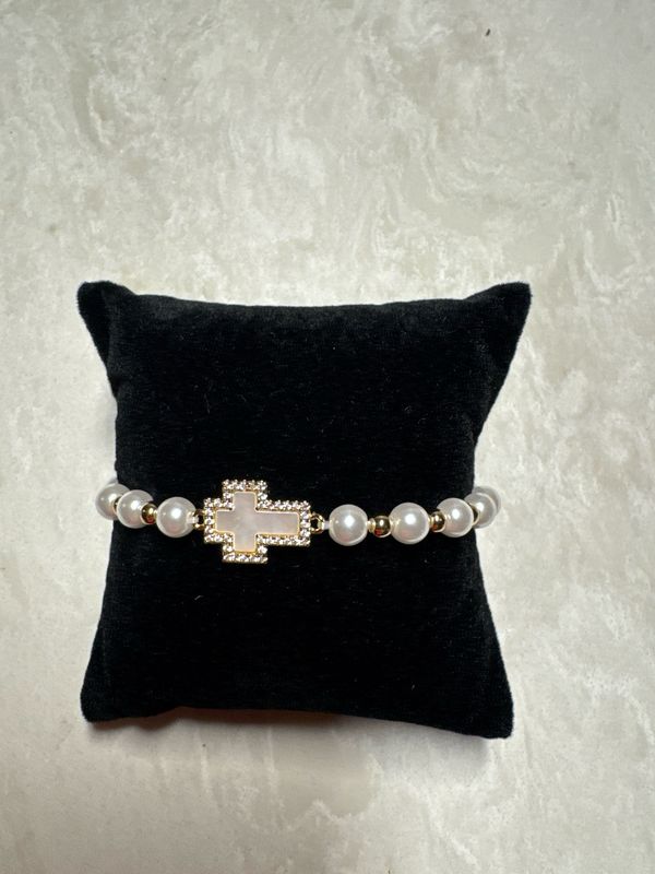 VG Mother of Pearl Cross Bracelet