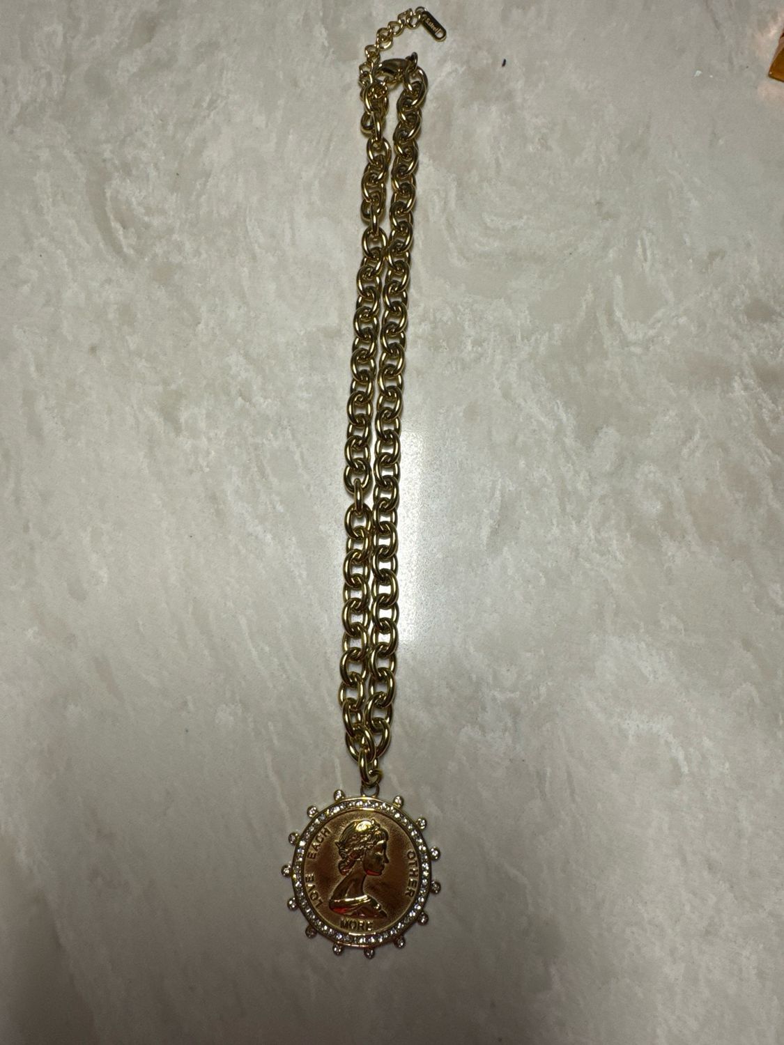 VG Gold Coin Necklace-Short