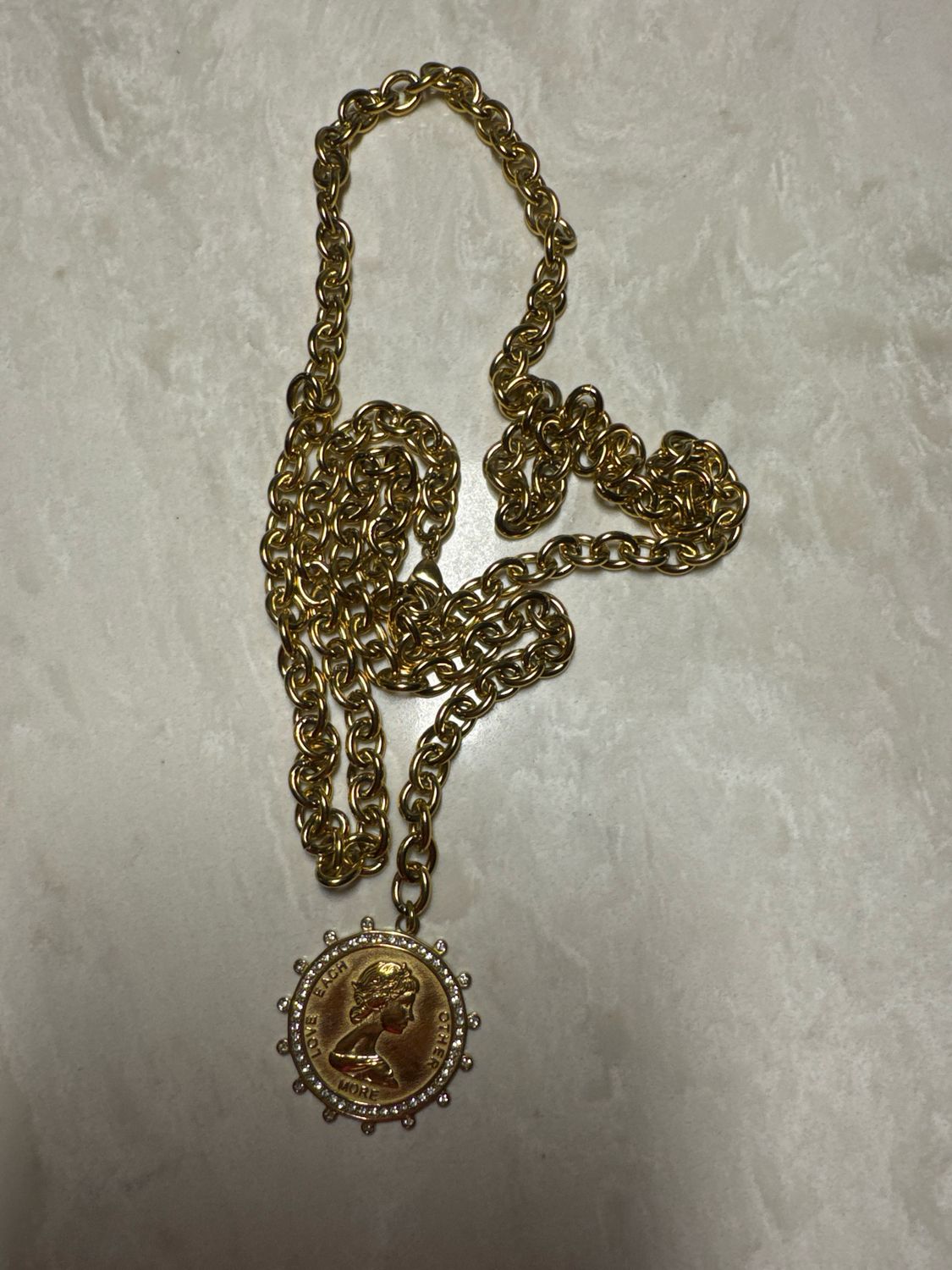 VG Gold Coin Necklace-Long
