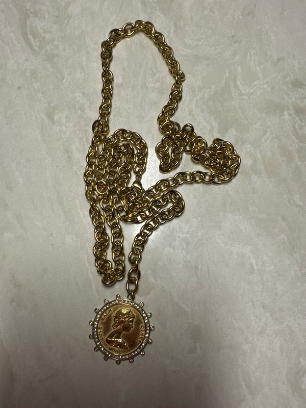 VG Gold Coin Necklace-Long
