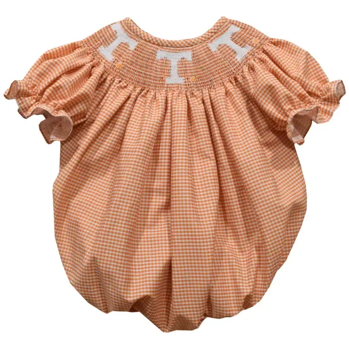 Tennessee Vols Smocked Gingham Bubble
