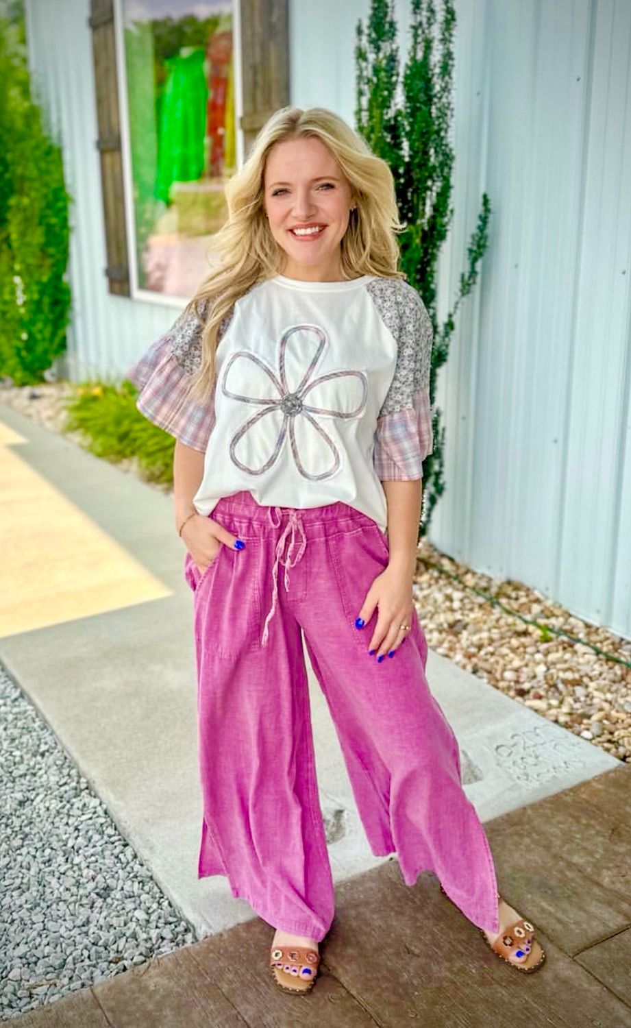 CH Floral Contrast Top