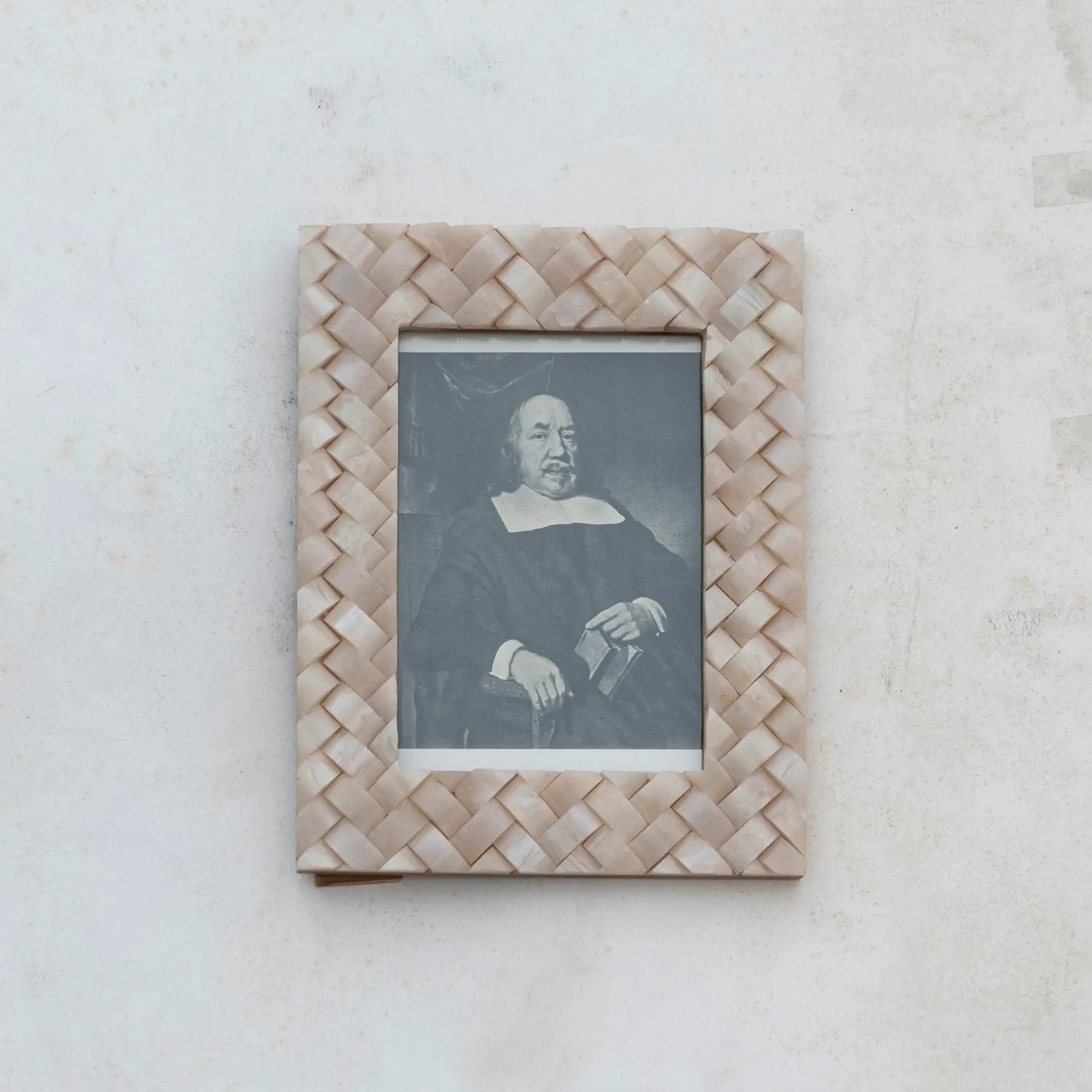 Woven Resin Photo Frame, Ivory Color
