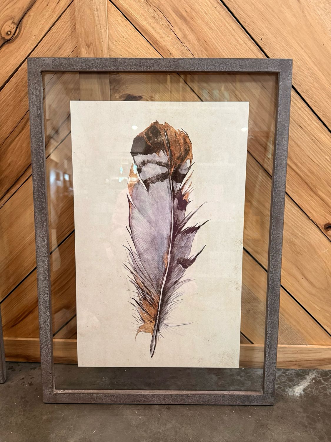 Wood Wall Decor W/Feather 2